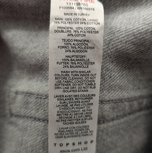 Topshop Gray Denim Maxi Midi Skirt | Women’s High Rise Jean Skirt Petite Size 8 - Picture 10 of 10